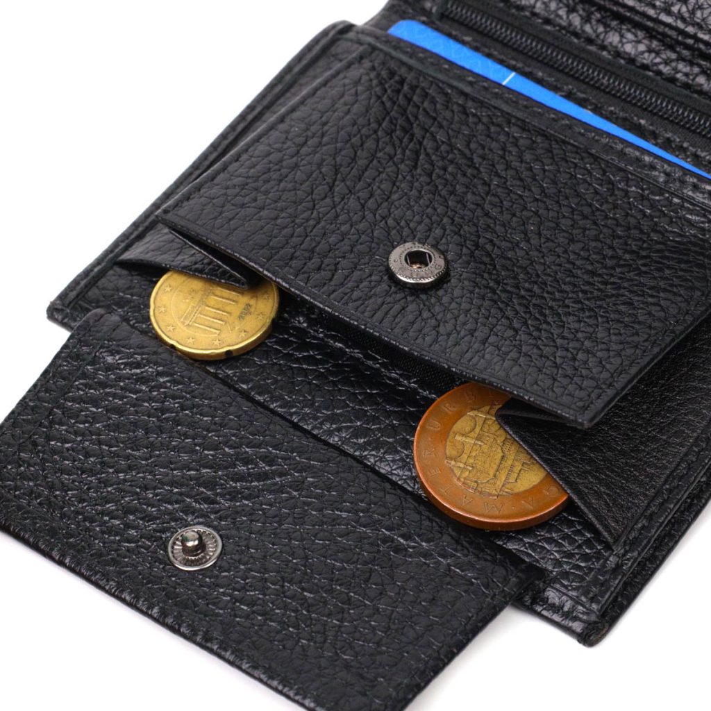 Гаманець Bond Accessories З натуральної шкіри Чорний (21988) - зображення 8