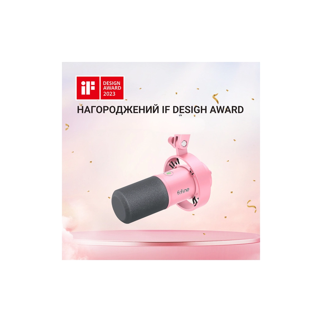 Мікрофон Fifine T688P USB/XLR Pink (T688P) - зображення 5
