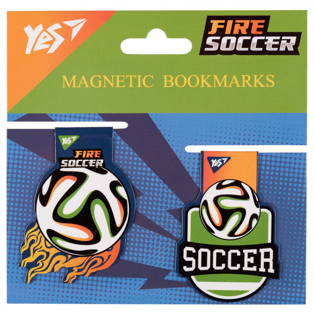 Закладки для книг Yes магнітні Football, 2шт (708111) - зображення 1