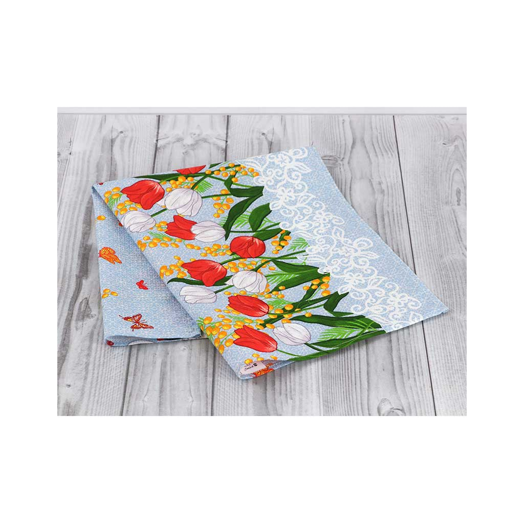 Рушник Руно вафельний набивний Весняні квіти -1, 45х80 см (202.15_Весняні квіти_1) - изображение 1