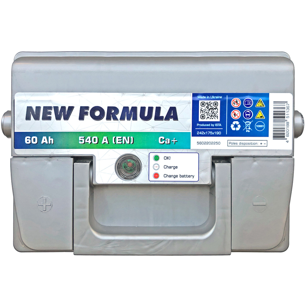 Акумулятор автомобільний NEW FORMULA 60Ah (+/-) 540EN (5602202250) - зображення 2