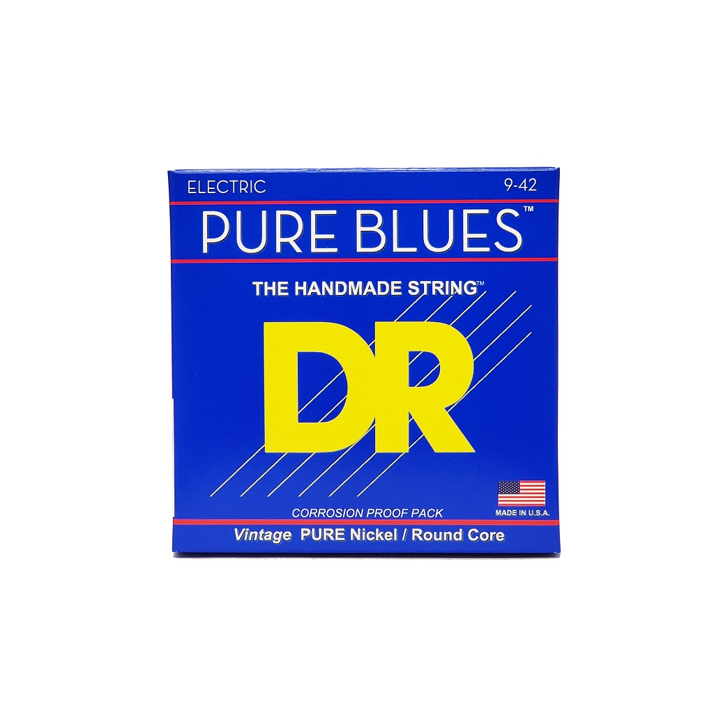 Струни для гітари DR Strings PURE BLUES Electric Guitar Strings - Light (09-42) (PHR-9) - зображення 1