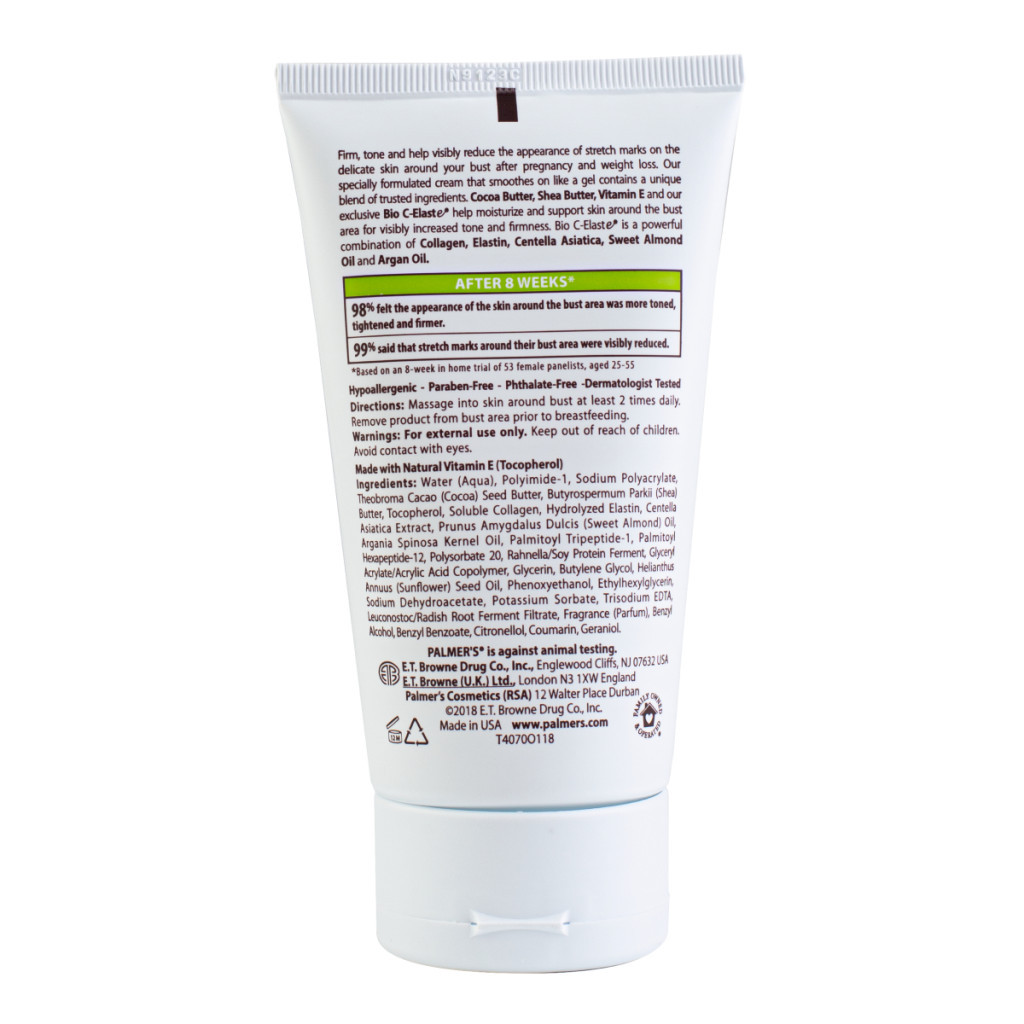 Косметика для мам Palmer's Зміцнюючий крем для грудей з олією какао і вітаміном Е, 125 г (4070-6.00) - изображение 2