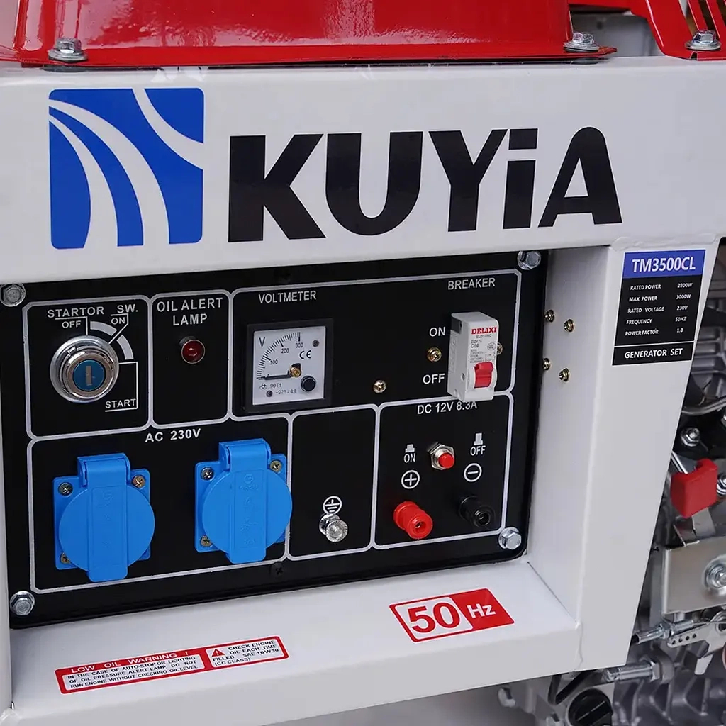 Генератор Kuyia TM3500CL, дизельний, 240V, 50Hz, 2,8-3kW, стартер, 12,5л (KYTM3500CL-1F-220-DA) - зображення 3