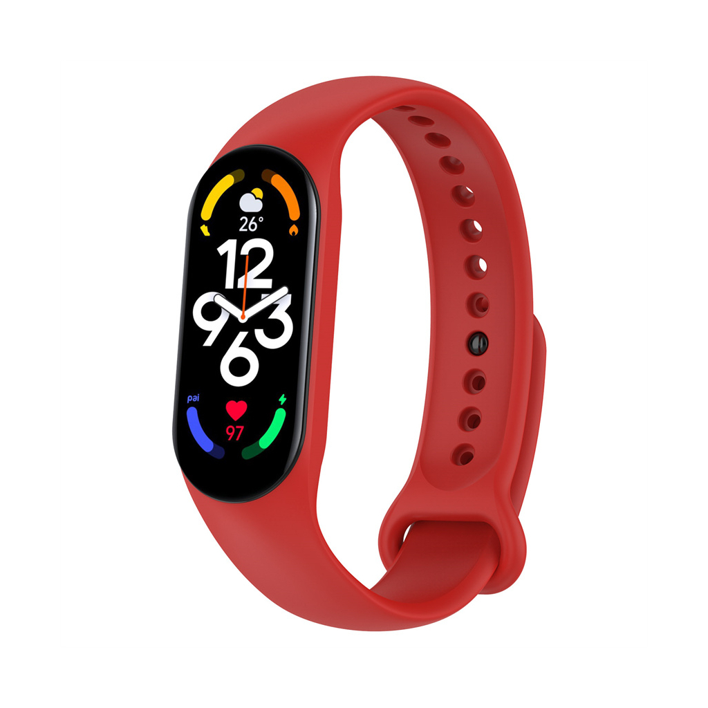 Ремінець до фітнес браслета BeCover Silicone для Xiaomi Mi Smart Band 7 Red (707485) - зображення 1