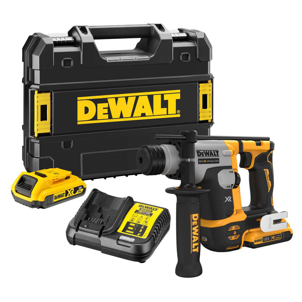 Перфоратор DeWALT безщітковий, SDS-Plus, 18 В, 1.4 Дж, 2 реж. кейс (DCH172D2) - зображення 5