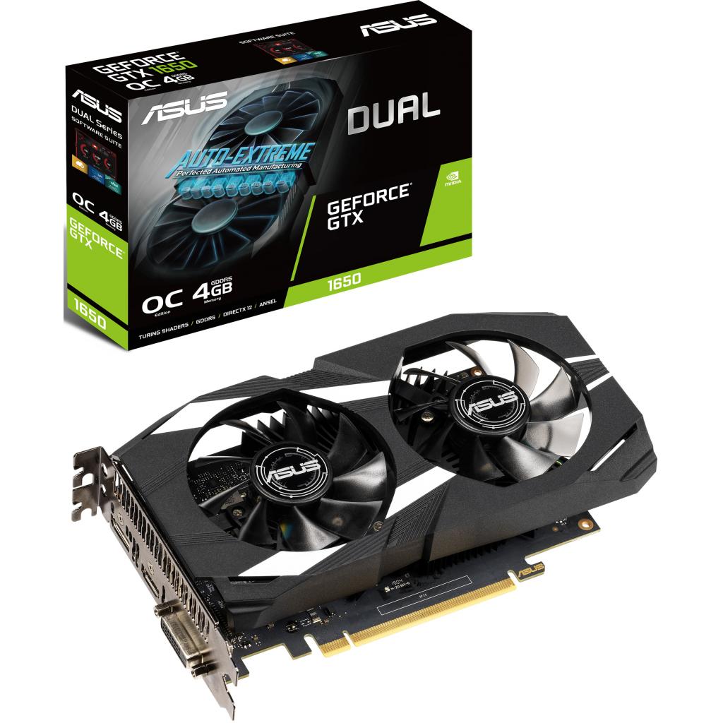 Відеокарта ASUS GeForce GTX1650 4096Mb DUAL OC (DUAL-GTX1650-O4G) - зображення 1