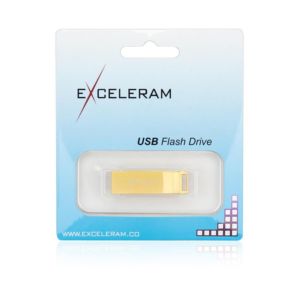 USB флеш накопичувач eXceleram 128GB U2 Series Gold USB 3.1 Gen 1 (EXP2U3U2G128) - зображення 6
