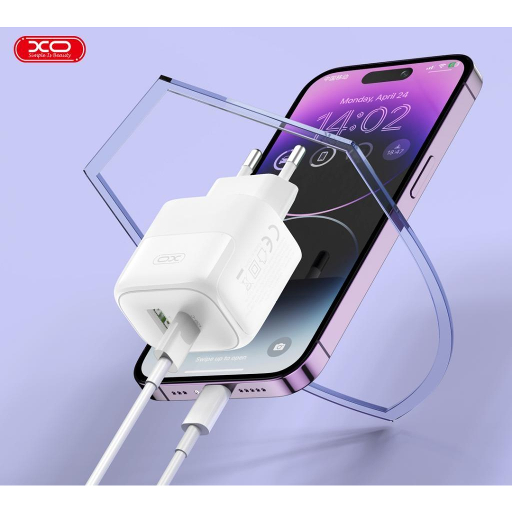 Зарядний пристрій XO 1xUSB QC3.0 + 1xUSB-C PD20W (XO-QC37) - зображення 4