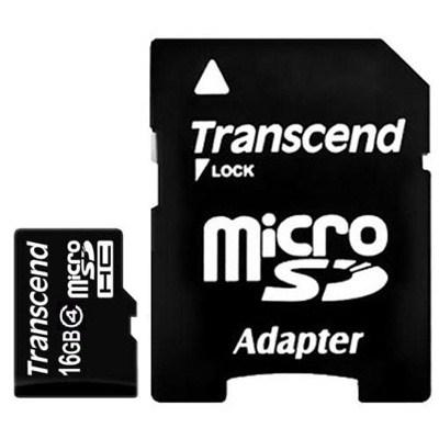 Карта пам'яті Transcend 16Gb microSDHC class 4 (TS16GUSDHC4) - зображення 1
