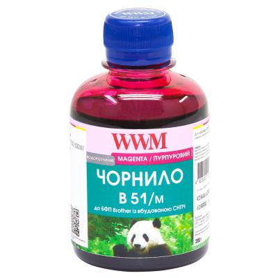 Чорнило WWM Brother DCP-T300/T500W/T700W 200г Magenta Water-soluble (B51/M) - зображення 1