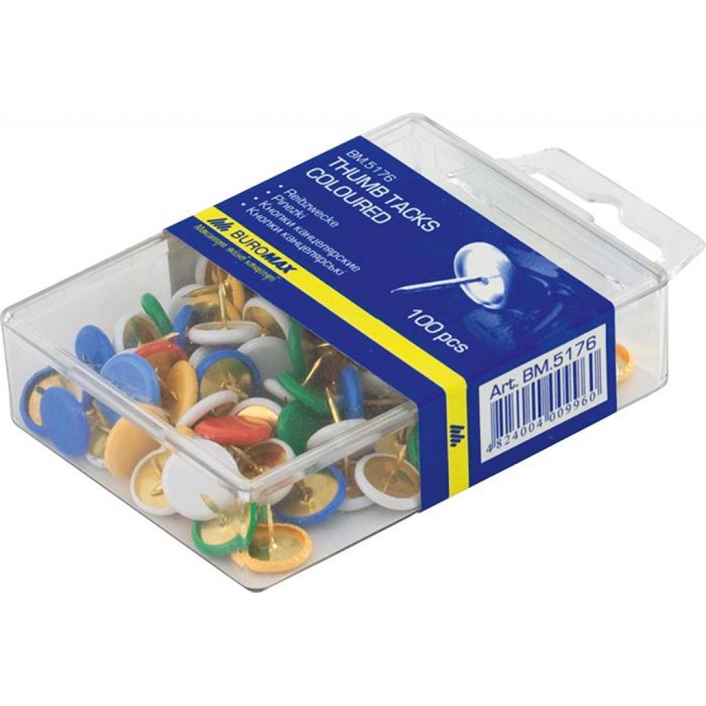 Кнопки Buromax colorful, 100шт (BM.5176) - зображення 1