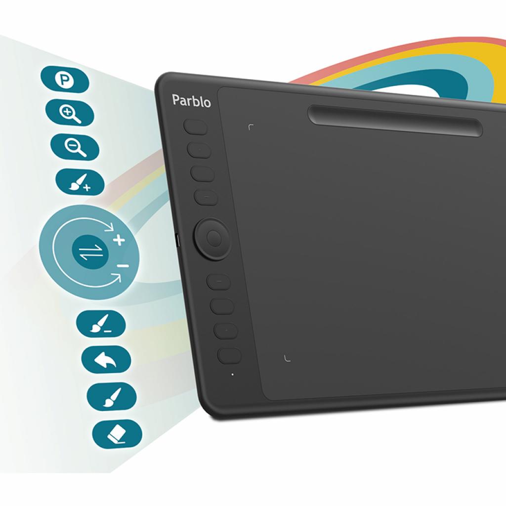 Графічний планшет Parblo Intangbo M Black (INTANGBOM) - зображення 2
