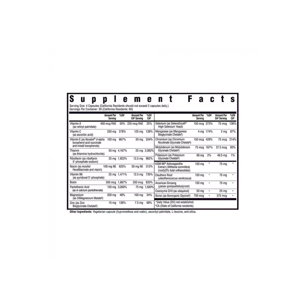 Мультивітамін Seeking Health Мультивітамінний комплекс, Multivitamin Sensitive, 120 вегетаріан. (SKH52095) - зображення 3