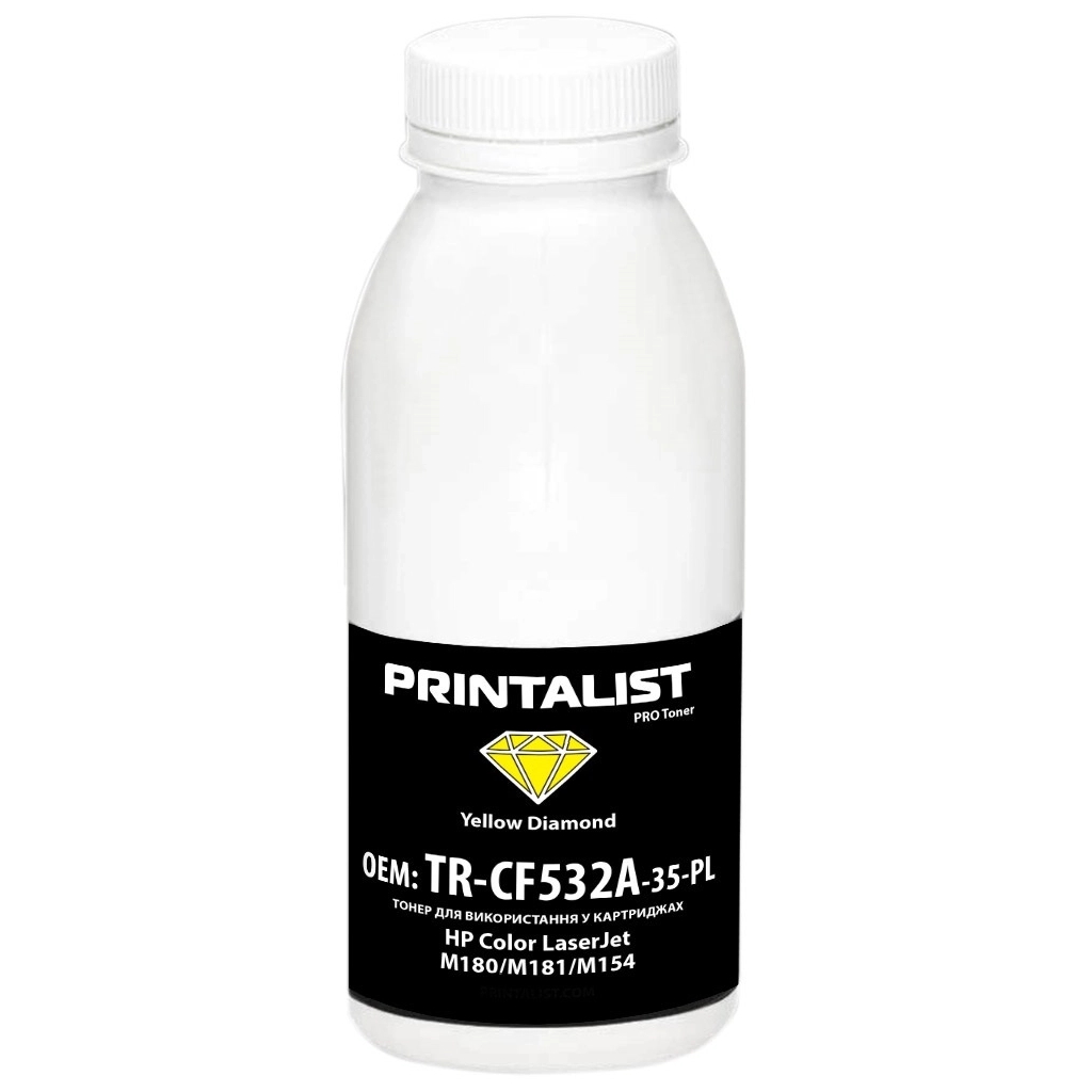 Тонер HP CLJ M180/M181/M154 35г Yellow Printalist (TR-CF532A-35-PL) - зображення 1