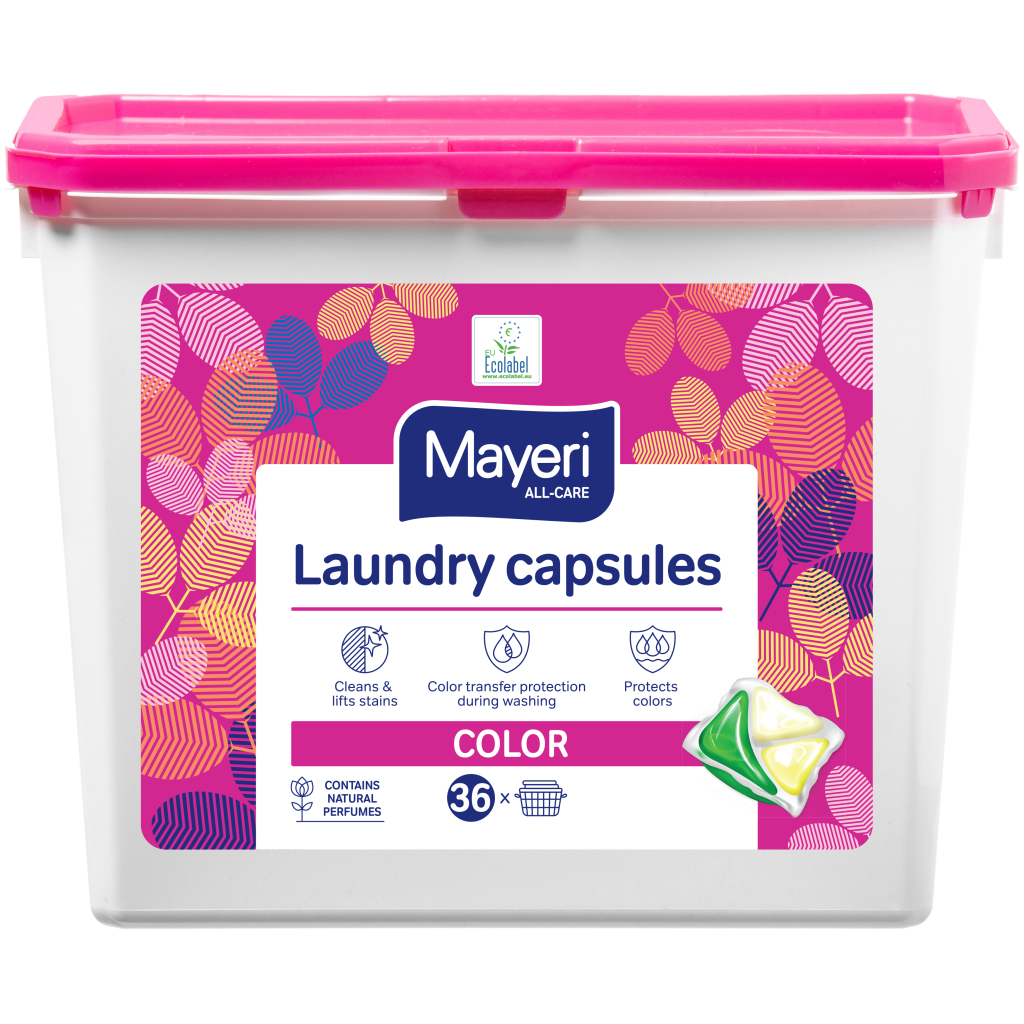 Капсули для прання Mayeri для кольорових тканин 36 шт. (6430034673057) - зображення 1