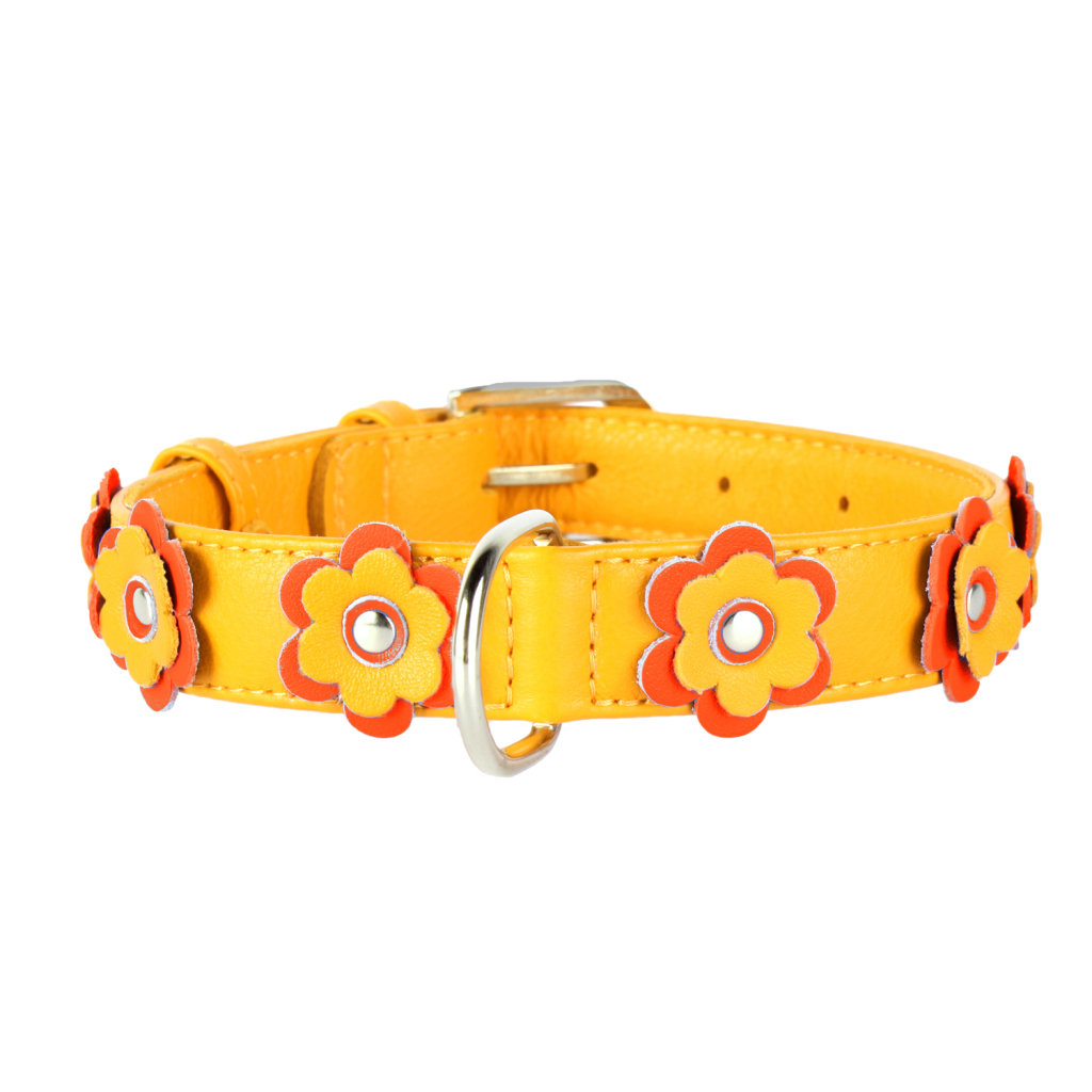 Нашийник для тварин Collar GLAMOUR з оздобленням "Аплікація" Ш 25 мм Д 38-49 см помаранчевий (35034) - зображення 2