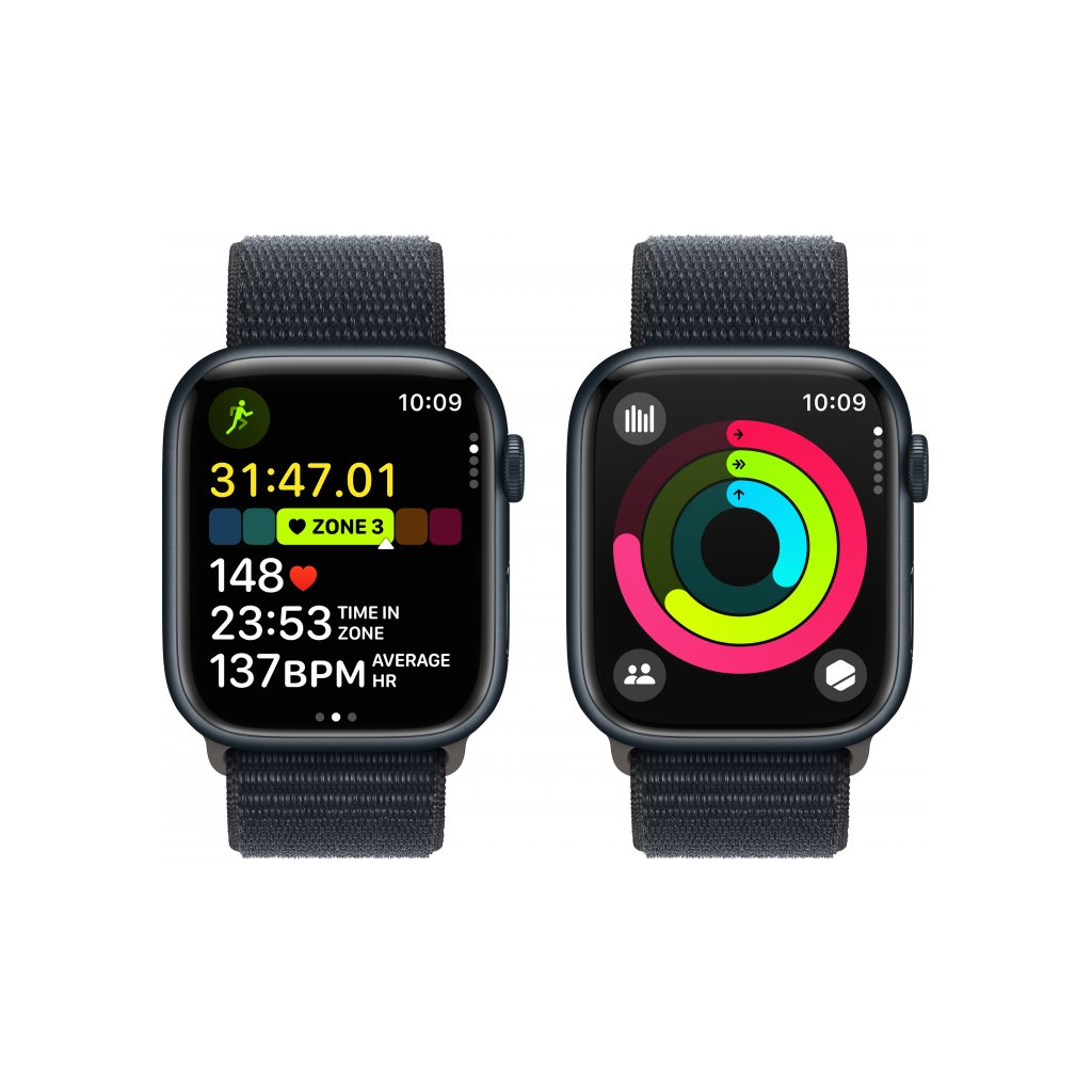 Смарт-годинник Apple Watch Series 9 GPS 45mm Midnight Aluminium Case with Midnight Sport Loop (MR9C3QP/A) - зображення 8