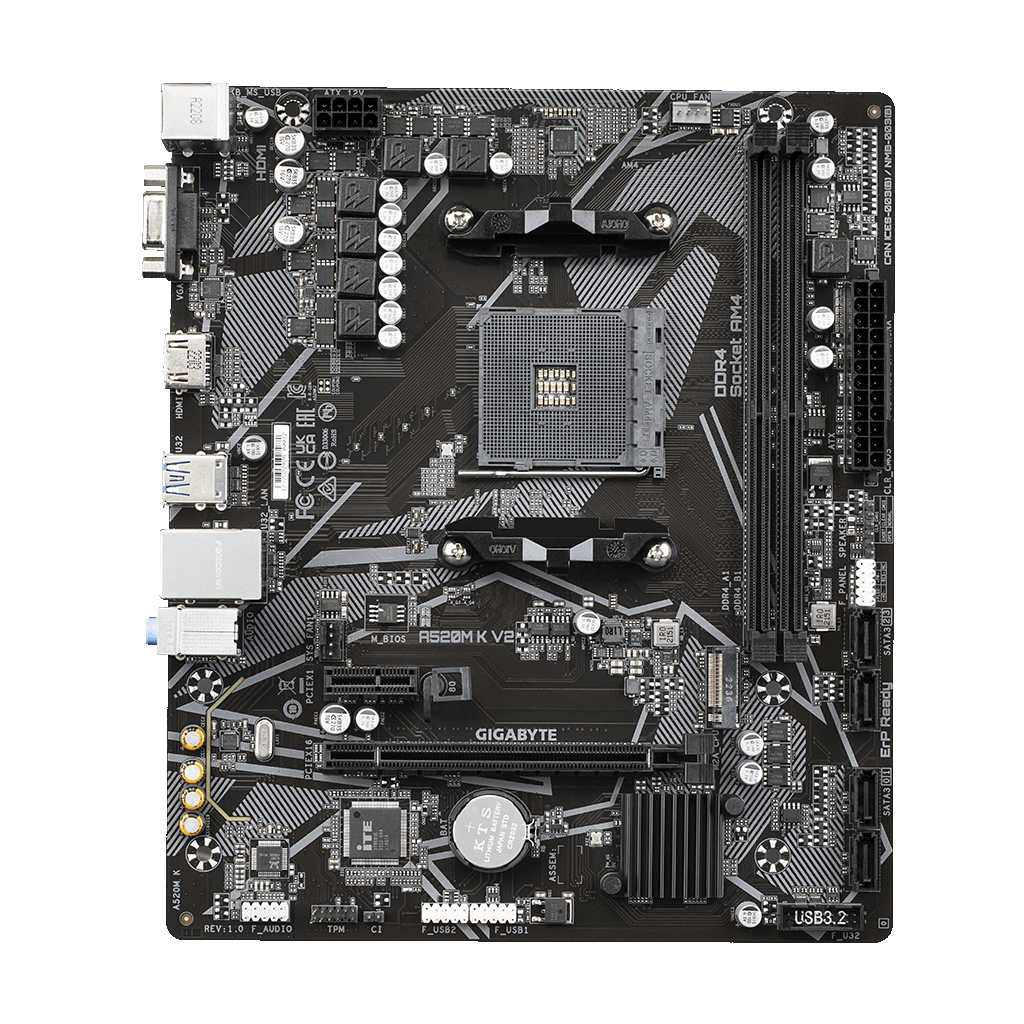 Материнська плата GIGABYTE A520M K V2 - зображення 1
