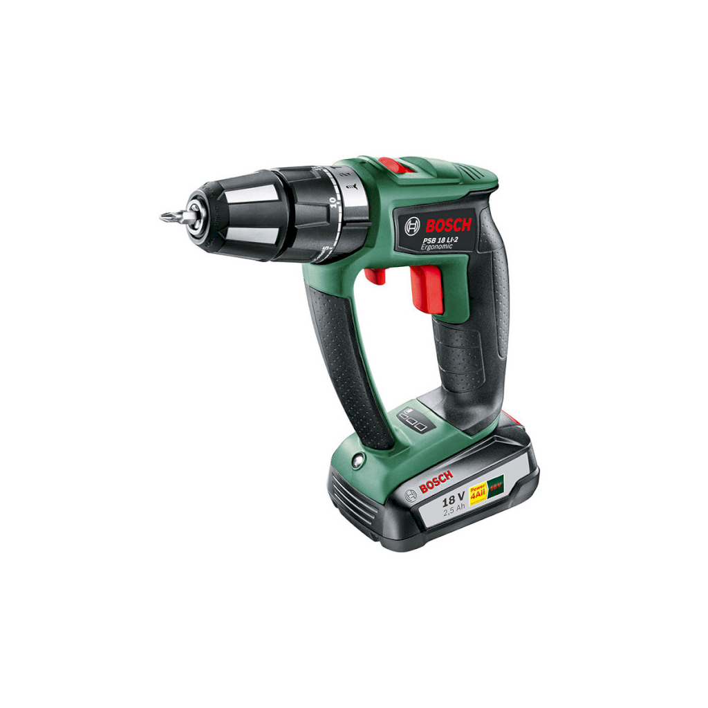 Шуруповерт Bosch Bosch PSR 18 Li-2 Ergo акумуляторний (0.603.9B0.100) - зображення 1