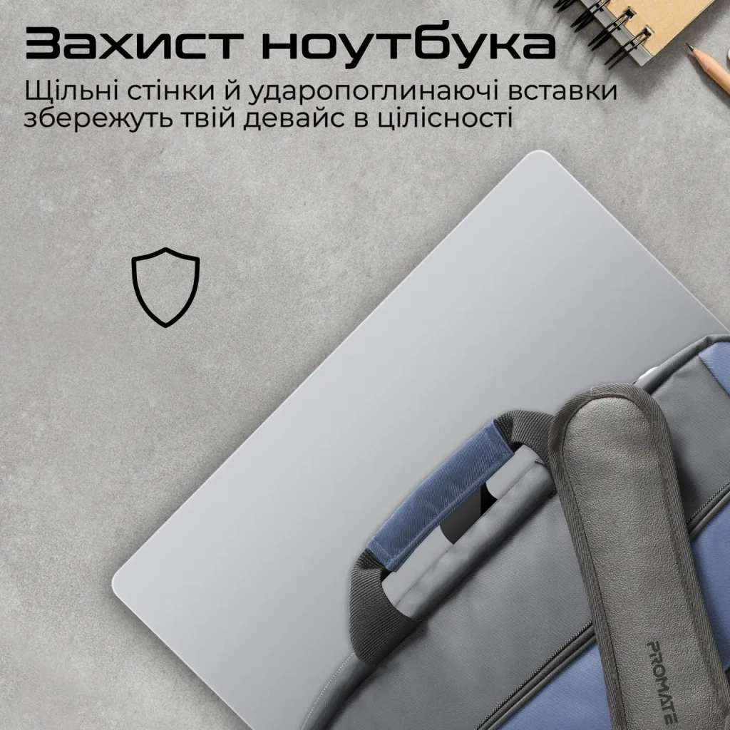 Сумка для ноутбука Promate 15.6" Limber-MB black (limber-mb.black) - зображення 3