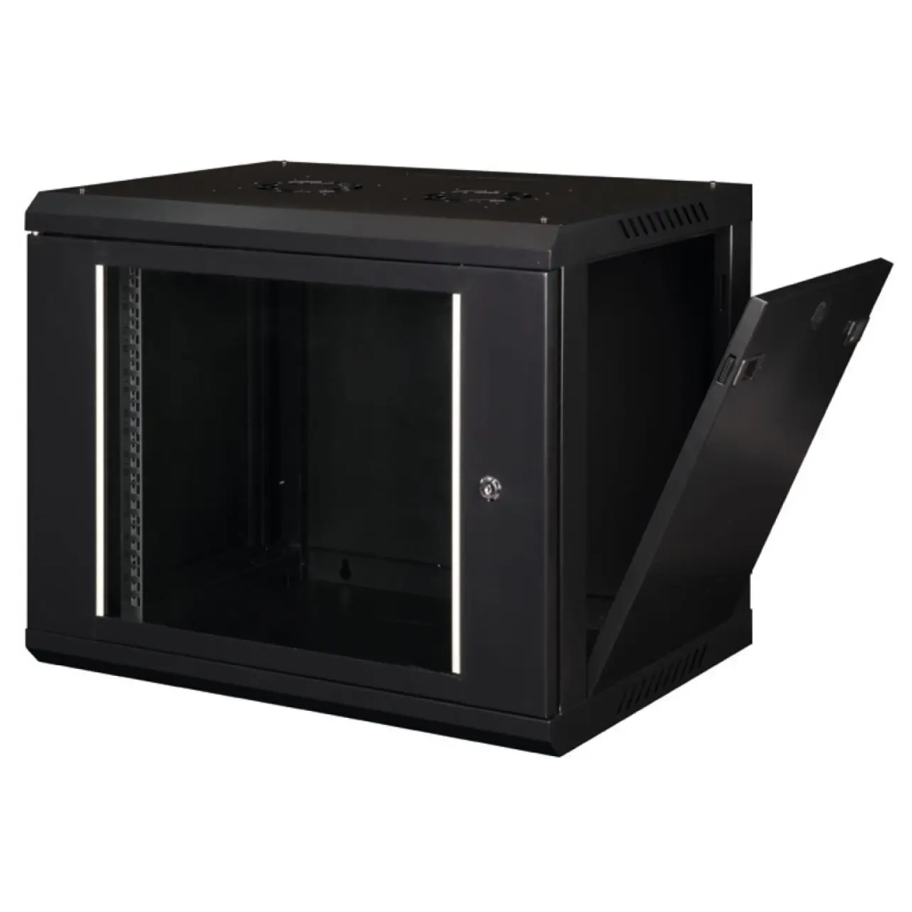 Шафа настінна Hypernet 12U 19" 600x450 ProLine (PL-WMNC-12U-BLACK) - изображение 2