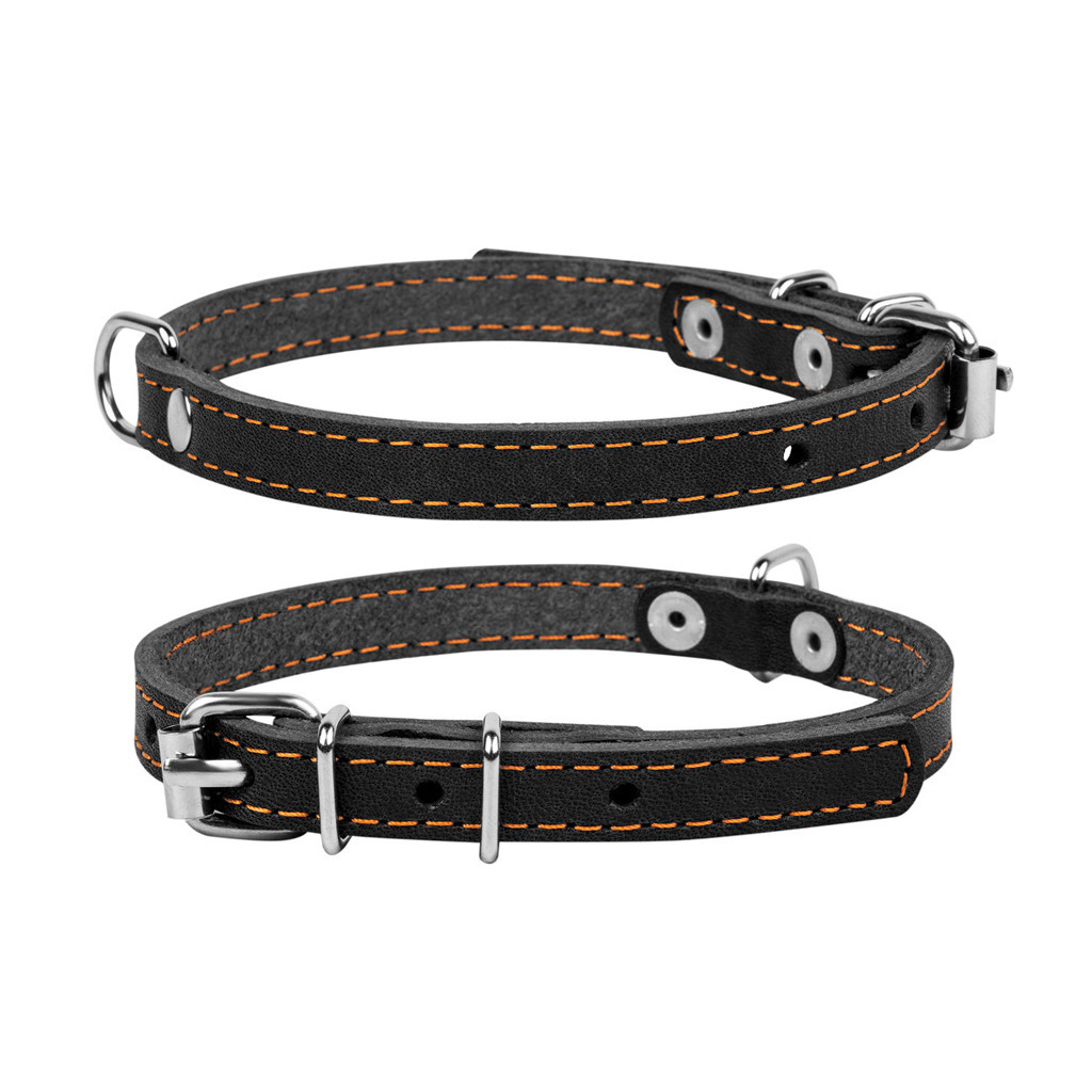Нашийник для тварин Collar одинарний Ш 12 мм Д 24-32 см чорний (00161) - зображення 1