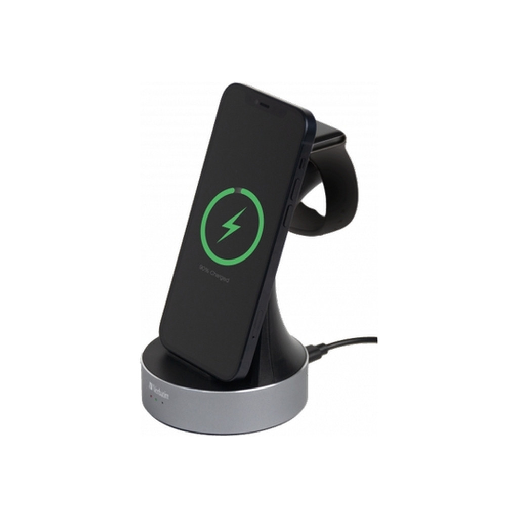 Зарядний пристрій Verbatim 2in1 Apple Watch and iPhone Charging Stand (49555) - изображение 3
