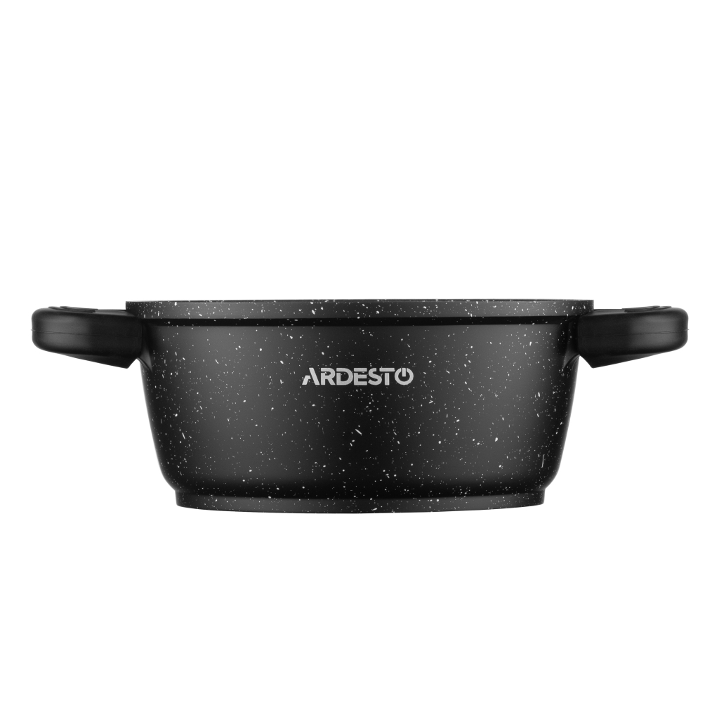 Каструля Ardesto Gemini Anzio, 1.2л, алюміній, чорний (AR2412GE) - зображення 4