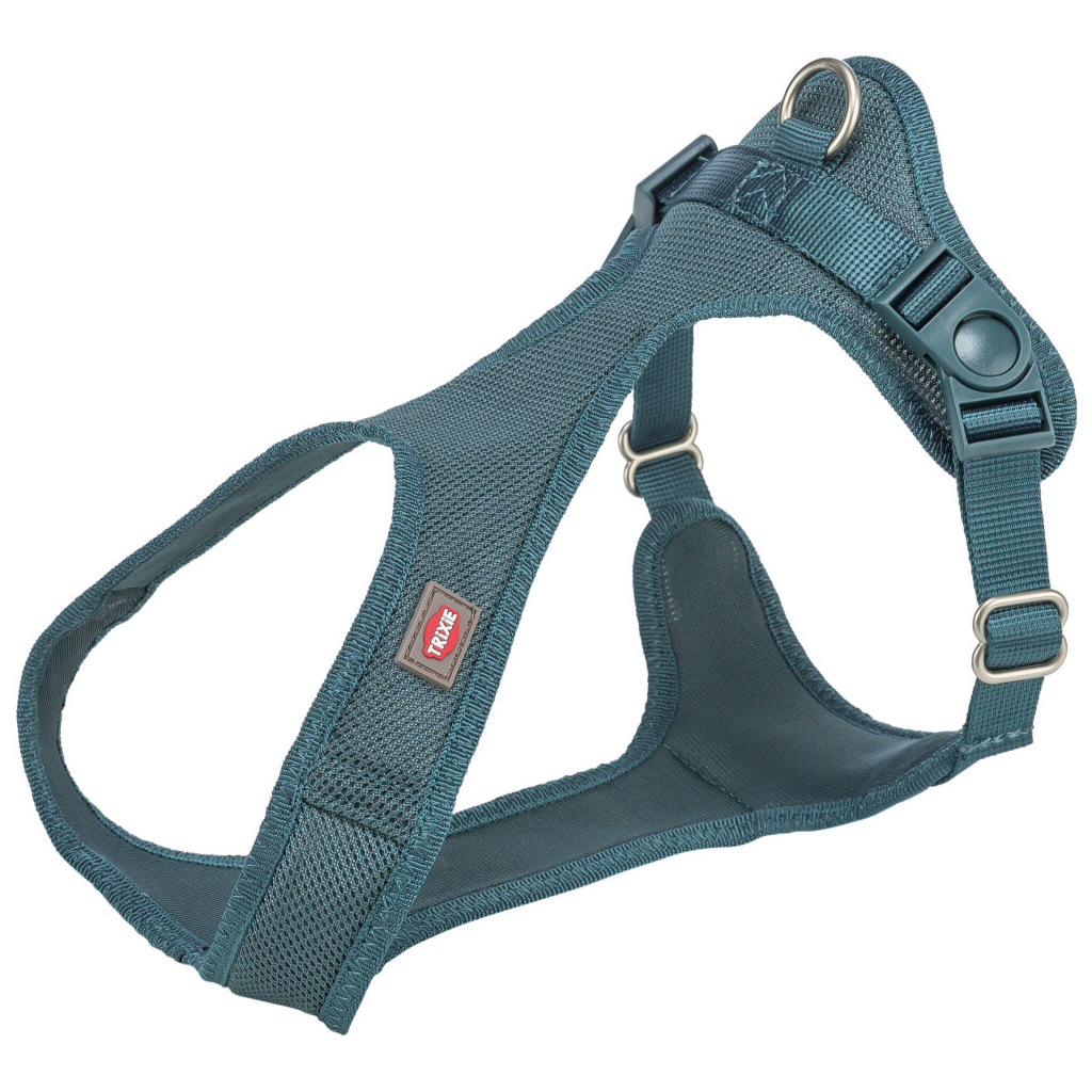 Шлея для собак Trixie Comfort М'яка XXS-XS 25-35 см 15 мм Синьо-зелена (4053032679139) - зображення 1