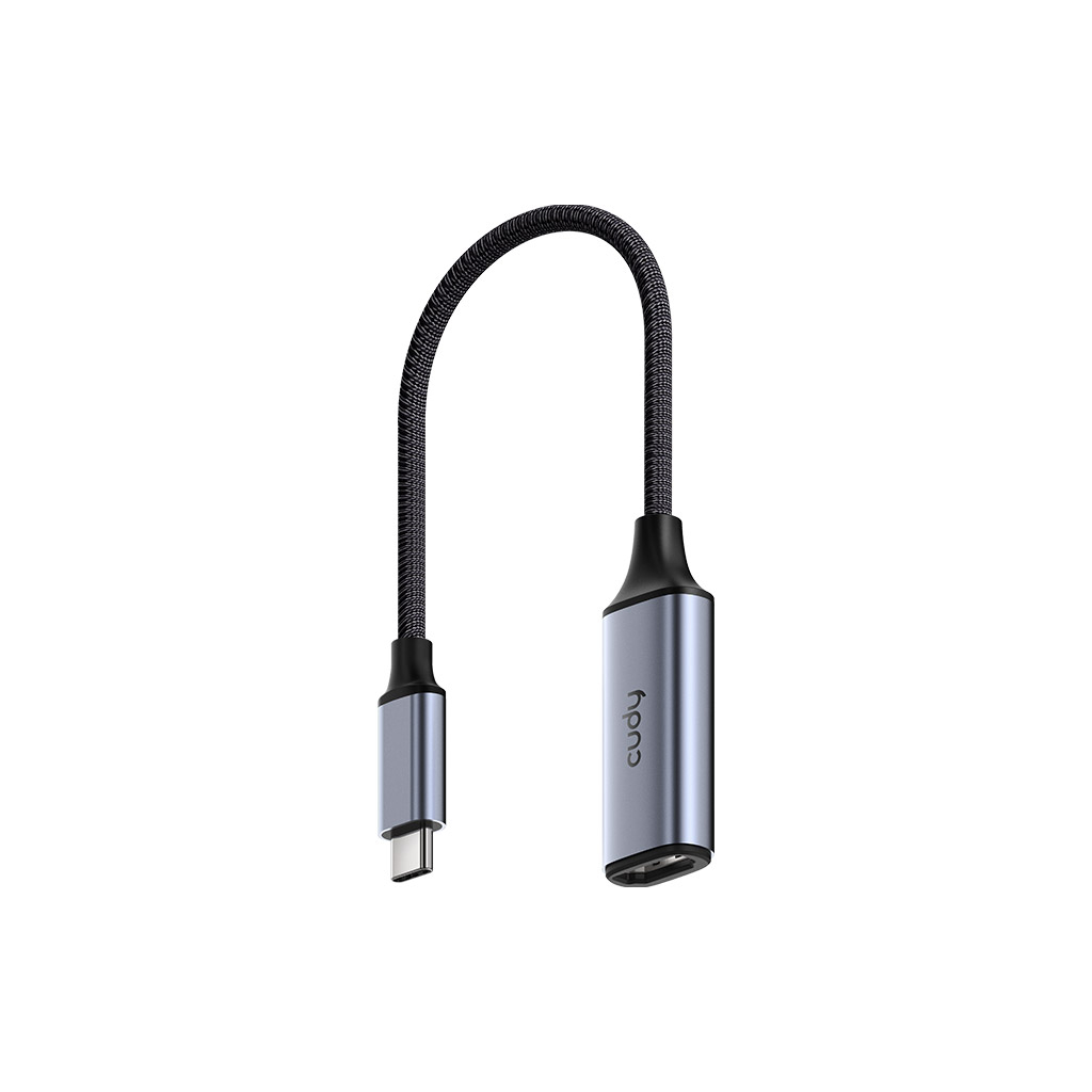 Перехідник USB-C to HDMI 4K60Hz Grey Cudy (UH401) - зображення 1