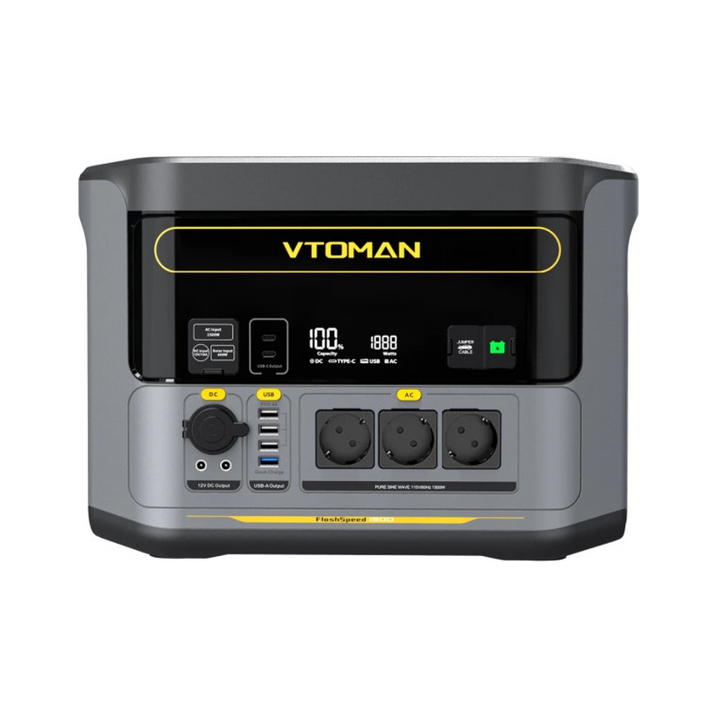 Зарядна станція Vtoman FlashSpeed 1500 PB-58 1500W 1548Wh (FlashSpeed 1500) - зображення 1