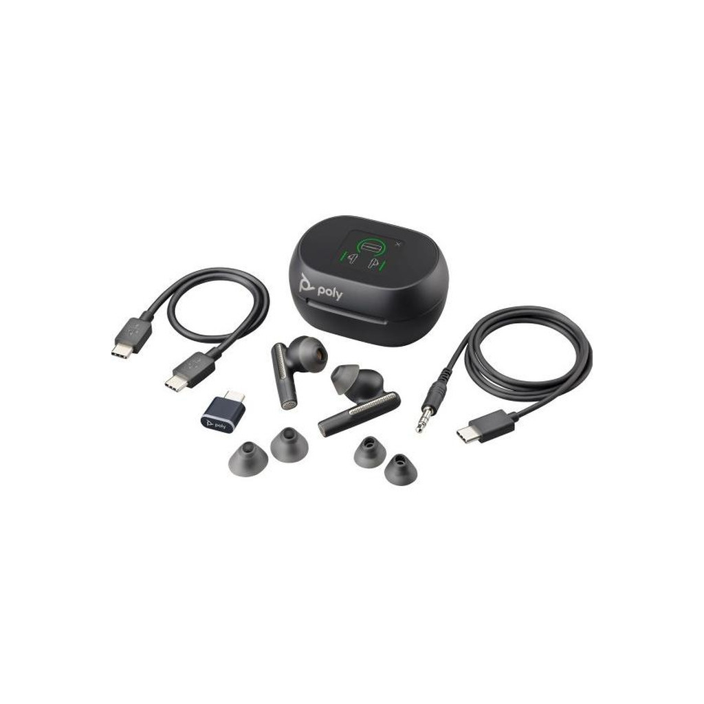 Навушники Poly Voyager Free 60+ Earbuds + BT700C + TSCHC Black (7Y8G4AA) - зображення 5