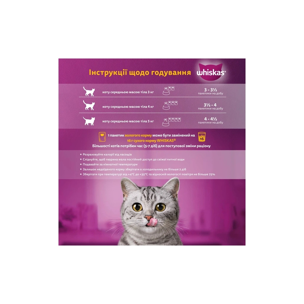 Вологий корм для кішок Whiskas тунець, лосось в желе 4х85 г (8410136025433) - зображення 5