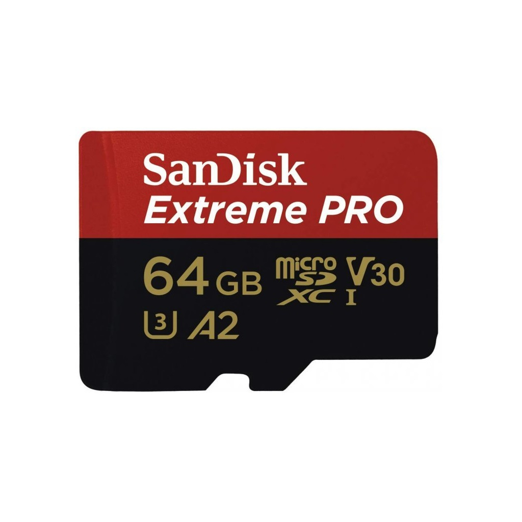 Карта пам'яті SanDisk 64GB microSDXC class 10 UHS-I U3 Extreme Pro V30 (SDSQXCU-064G-GN6MA) - зображення 1