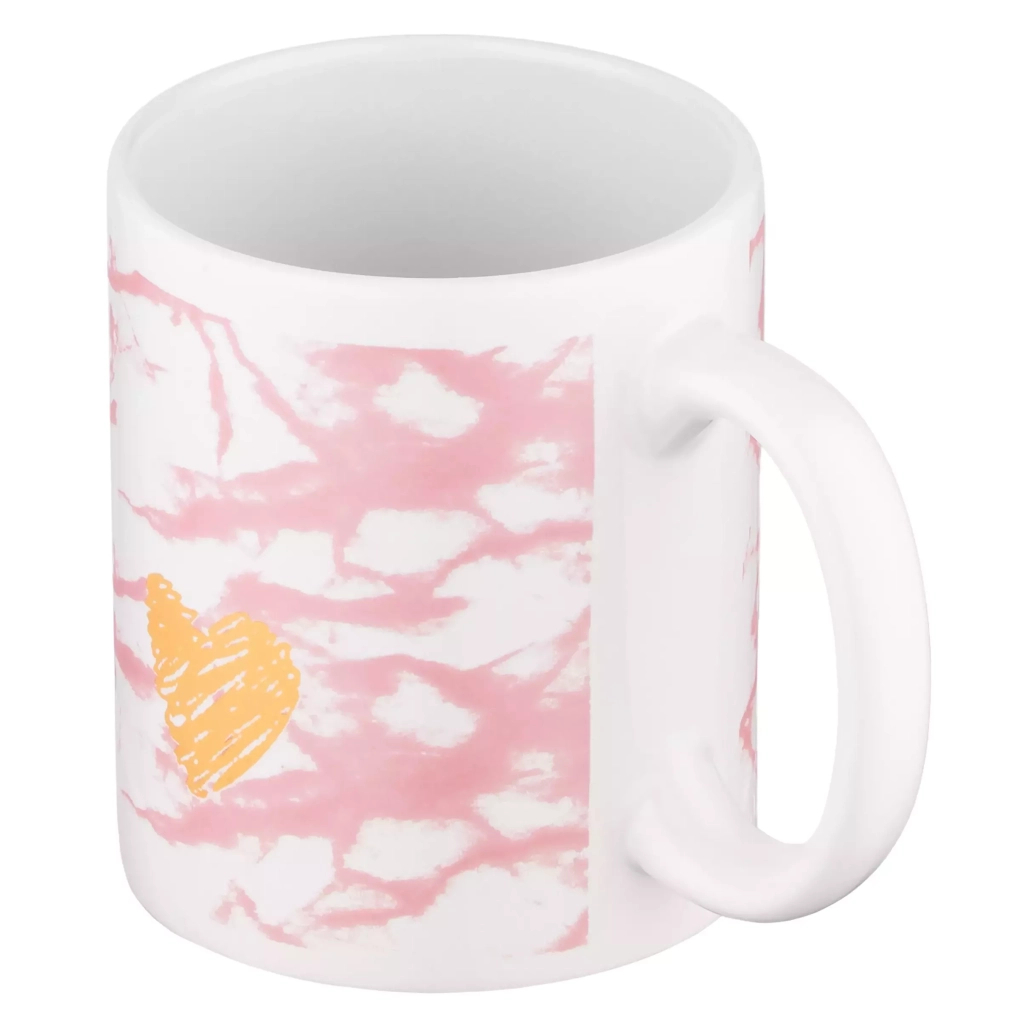 Чашка Ardesto Hello, 330мл, кераміка, біло-рожева (AR3048WP) - зображення 2