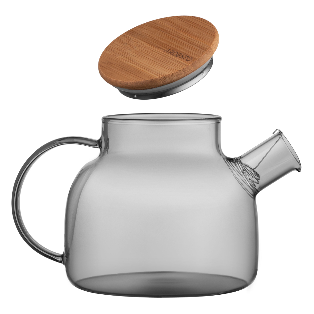 Заварник Ardesto Graphite, 1000мл, боросилікатне скло, бамбук, cірий (AR3010GR) - зображення 4