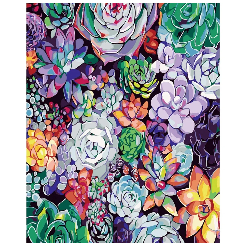 Картина по номерам Strateg Різнокольовора ехеверія 40х50 см (SY6044) - зображення 1