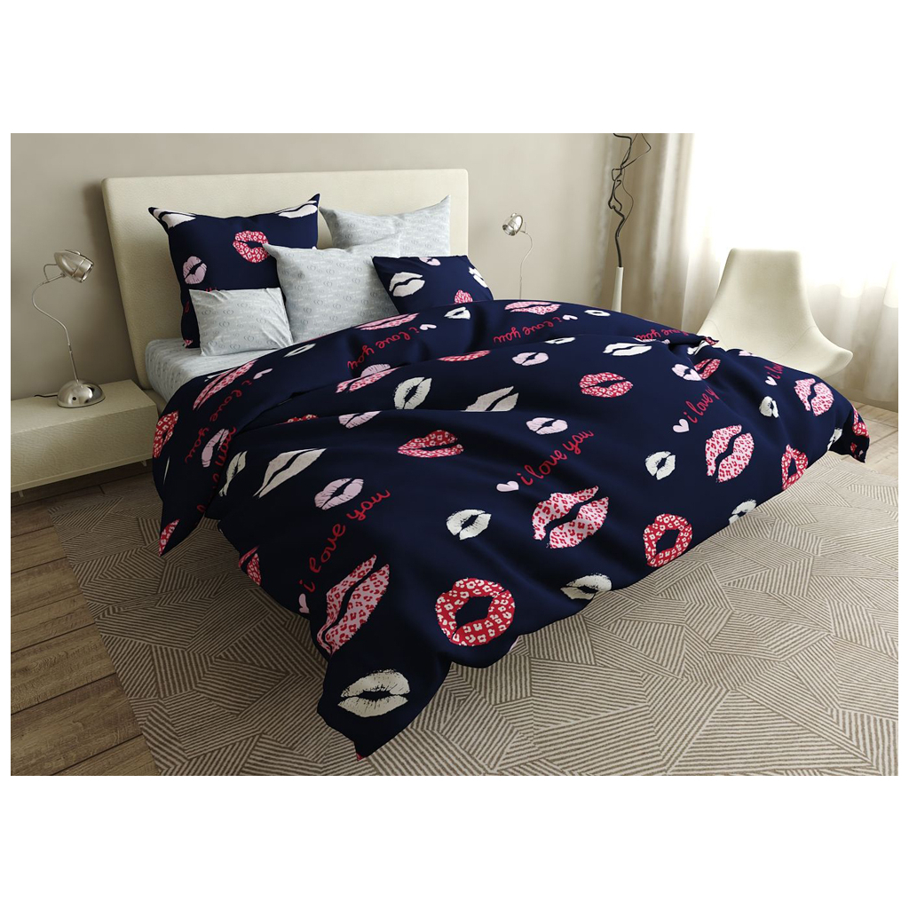 Постільна білизна MirSon Бязь Premium 17-0402 Kiss King Size (2200002871273) - зображення 1