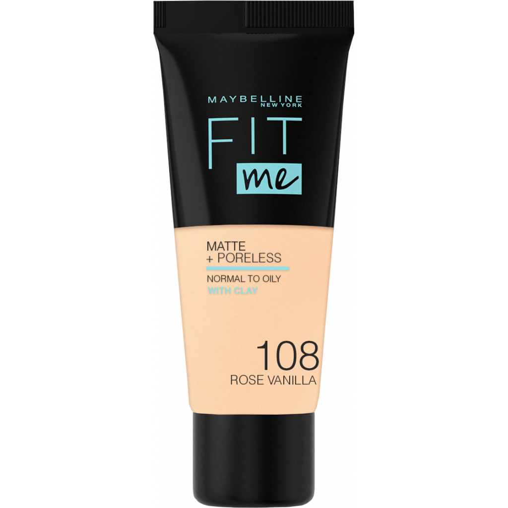 Тональний крем Maybelline New York Fit Me Matte + Poreless 108 - Rose Vanilla 30 мл (3600531550967) - зображення 1