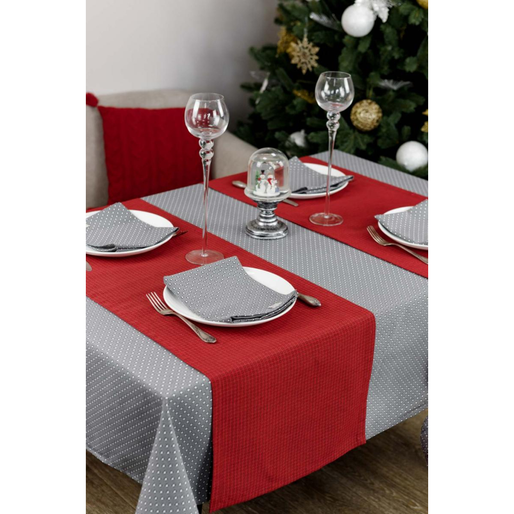 Доріжка на стіл Прованс Merry Christmas червона 40x140 см (031478) - зображення 4