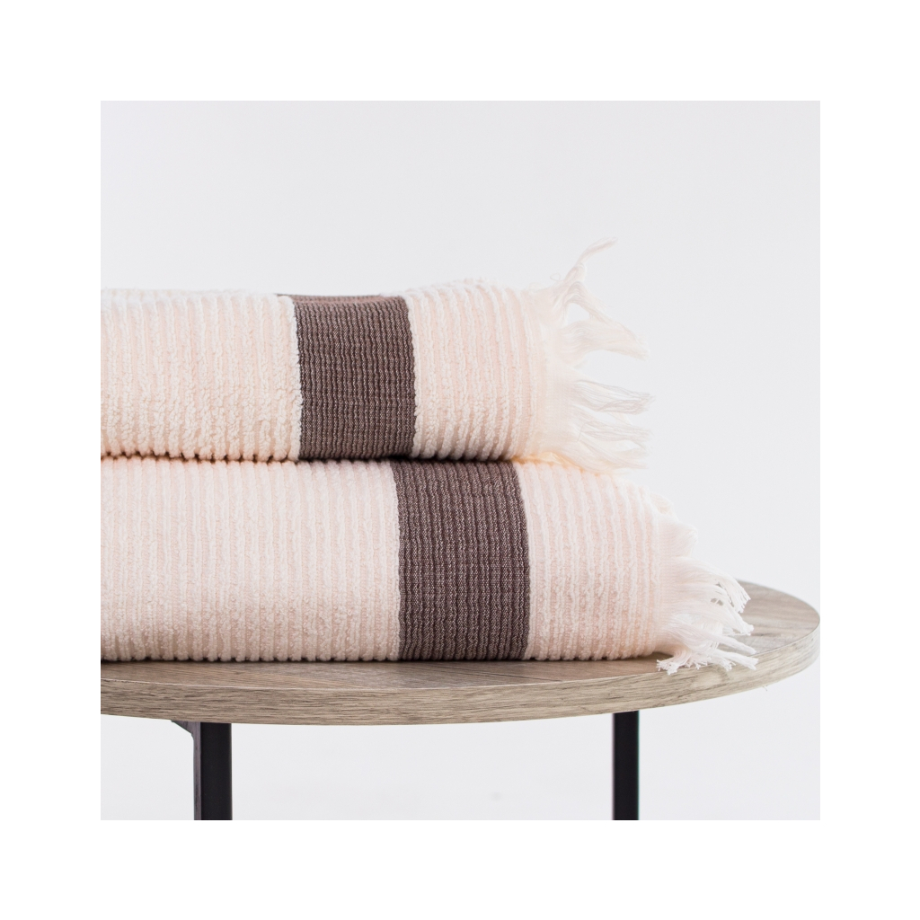 Рушник MirSon Набір лазневих 104 Elite Luxury Milk 2 шт (2200005613283) - зображення 3