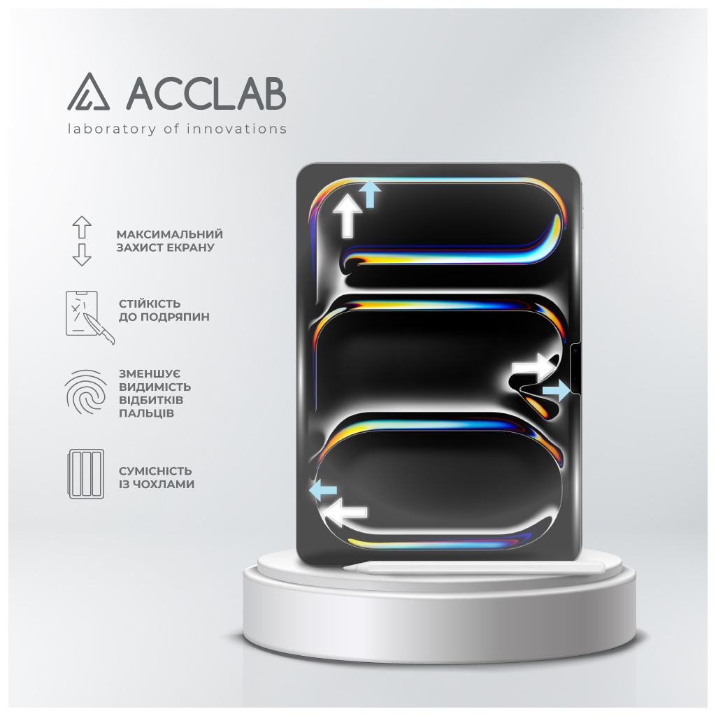 Скло захисне ACCLAB Full Glue Apple iPad Pro 11 (2024) (1283126593697) - изображение 4
