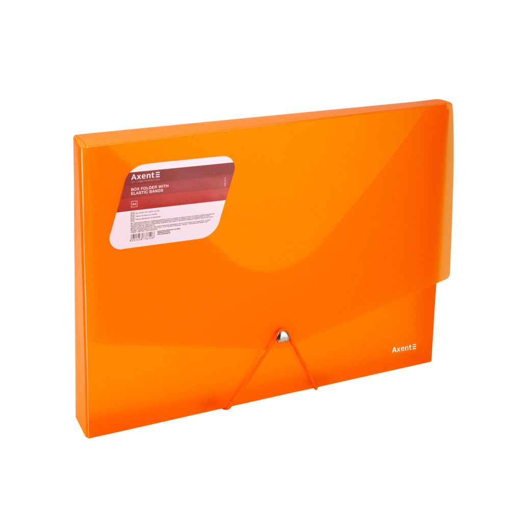 Папка на резинках Axent A4 800 мкм Transparent orange (1502-25-A) - зображення 1