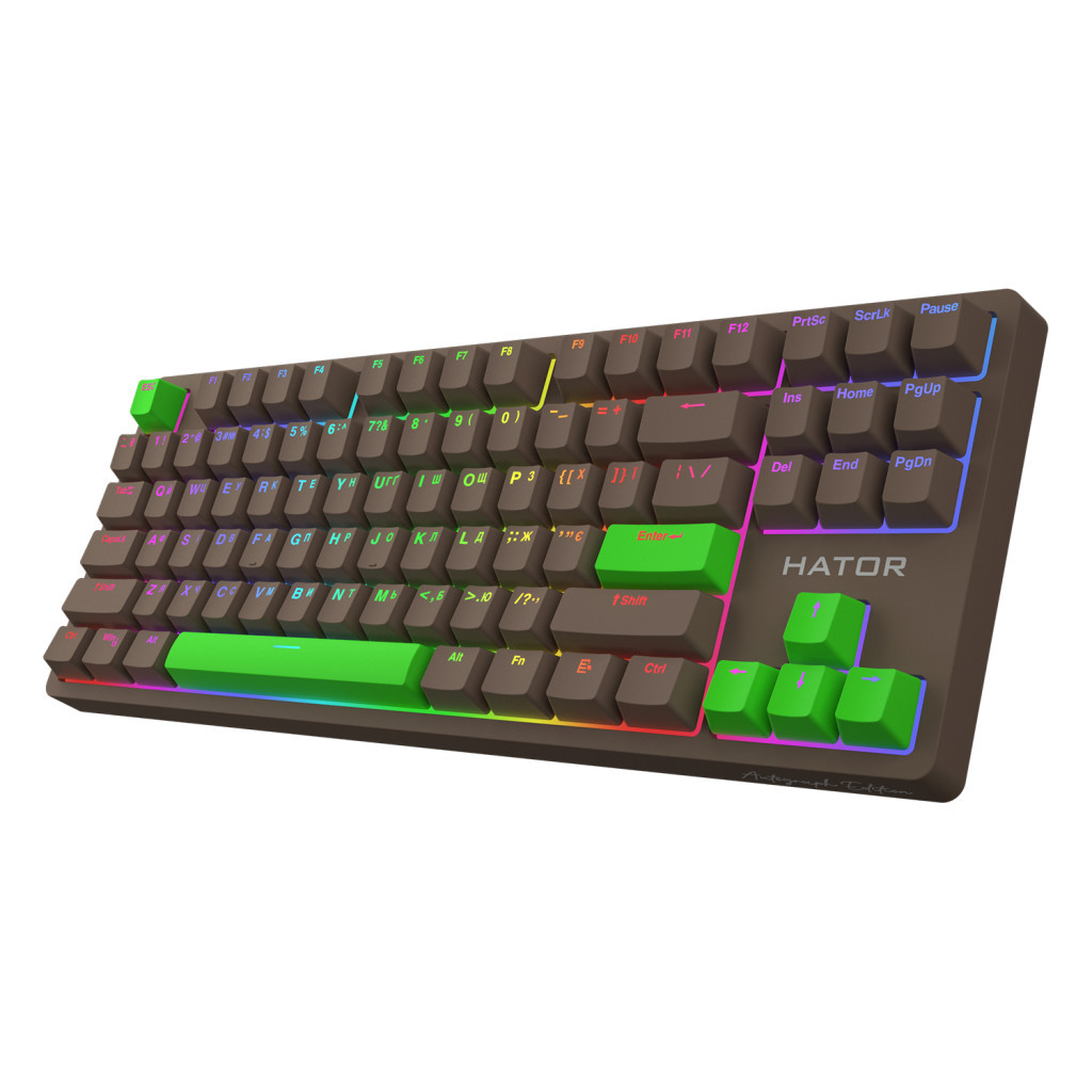 Клавіатура Hator Rockfall 2 Autograph Edition Mecha TKL Aurum Choco USB Choco (HTK-527) - зображення 3