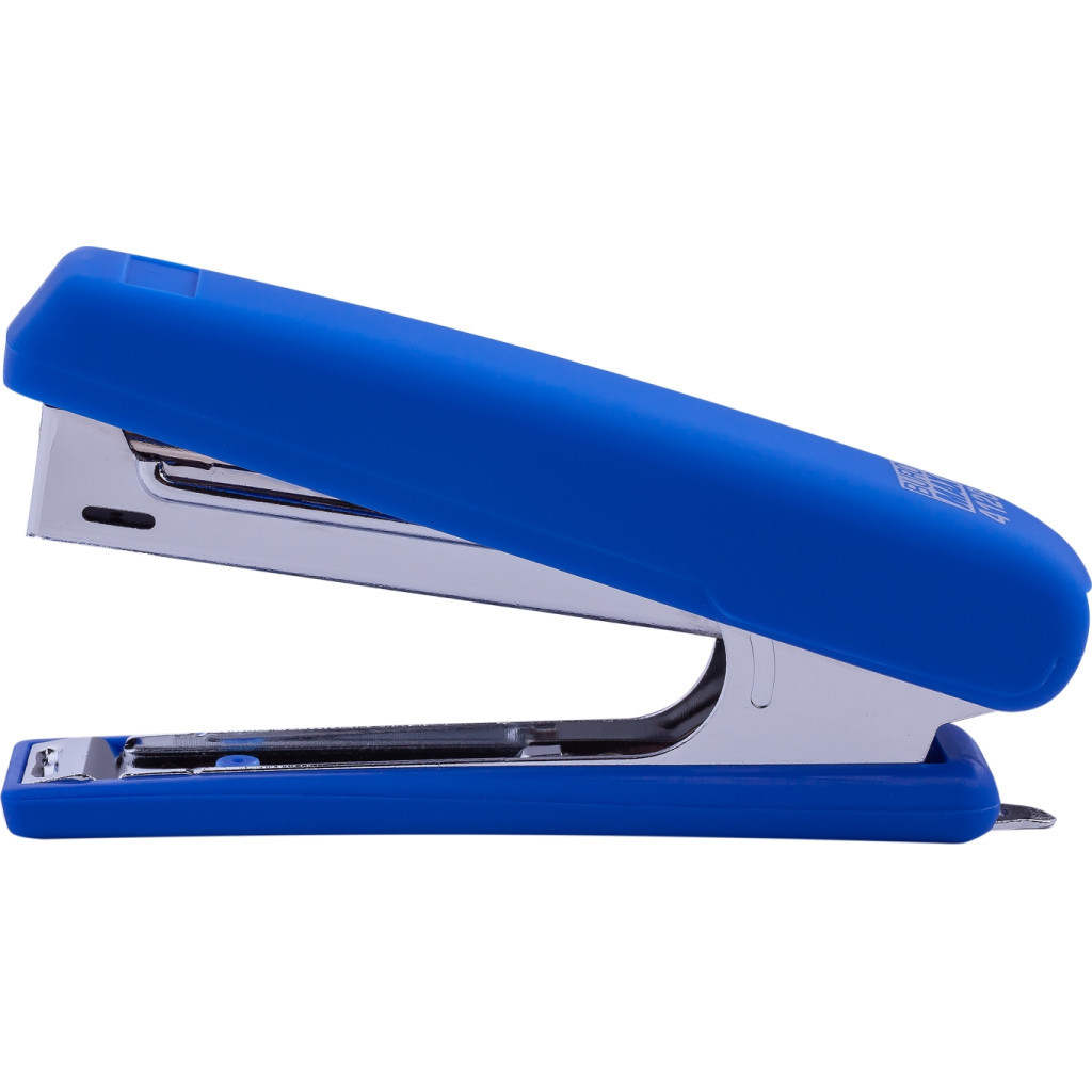 Степлер Buromax RUBBER TOUCH №10,12 аркушів 107х25х54 мм, синій (BM.4128-02) - зображення 1
