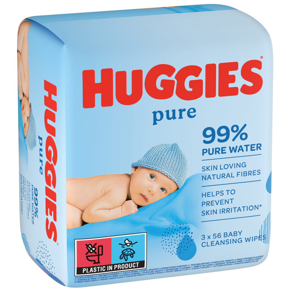 Дитячі вологі серветки Huggies Ultra Comfort Pure 56 х 3 шт (5029053550091) - зображення 2