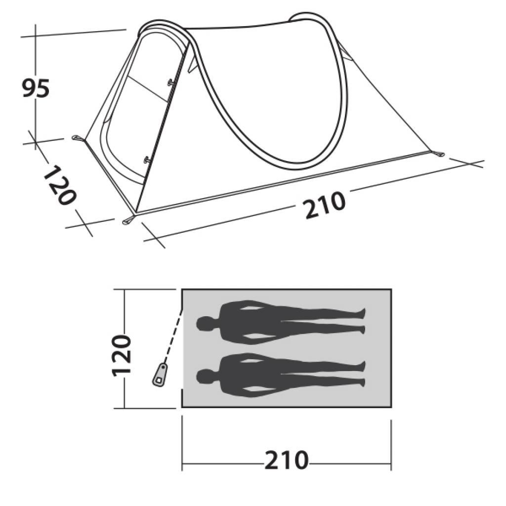 Намет Easy Camp Fireball 200 Burgundy Red (928889) - зображення 6
