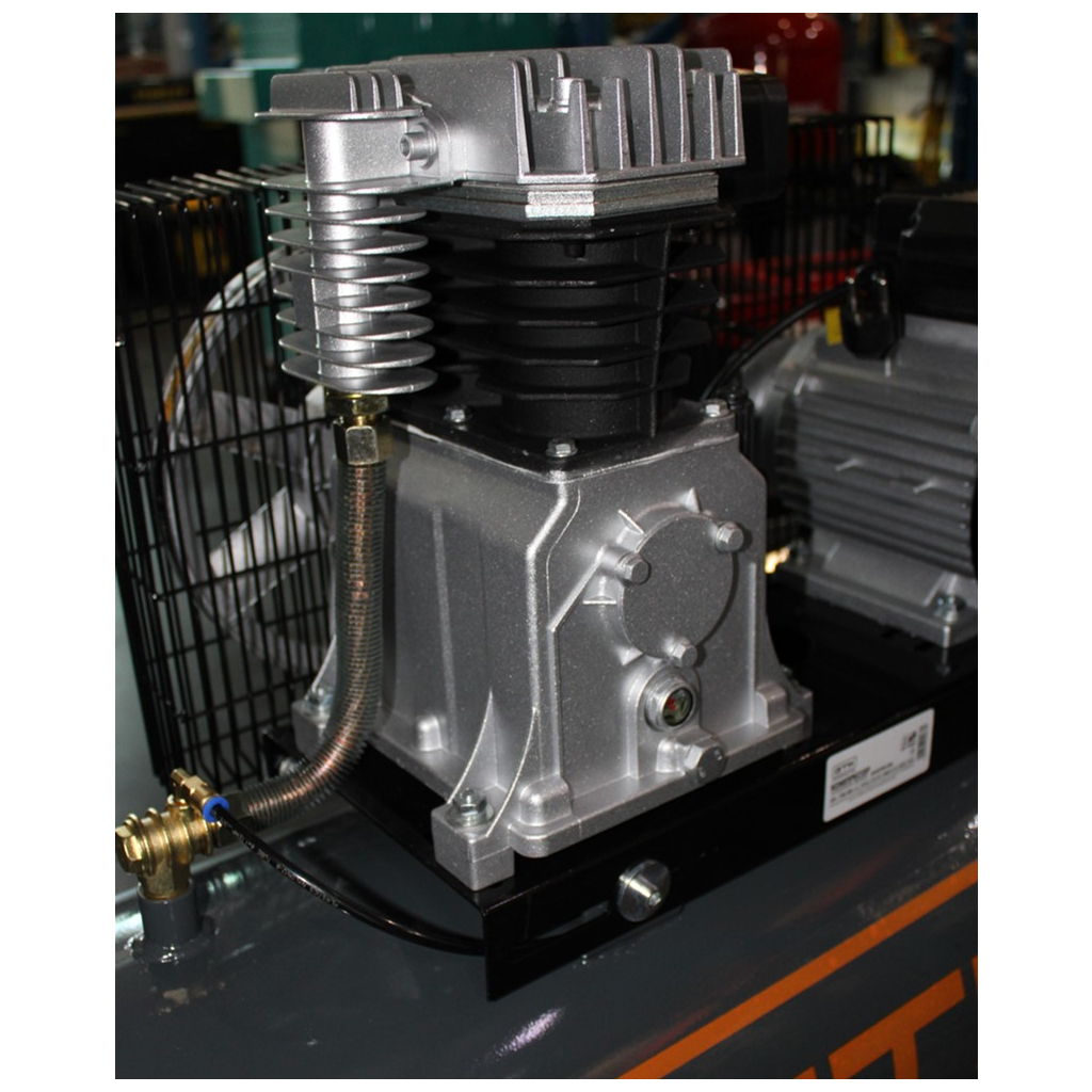 Компресор GTM 100л, 400/300л/хв, 2,2кВт, 10бар, 220В, 2 циліндри (KCH2070B-100L) - зображення 4