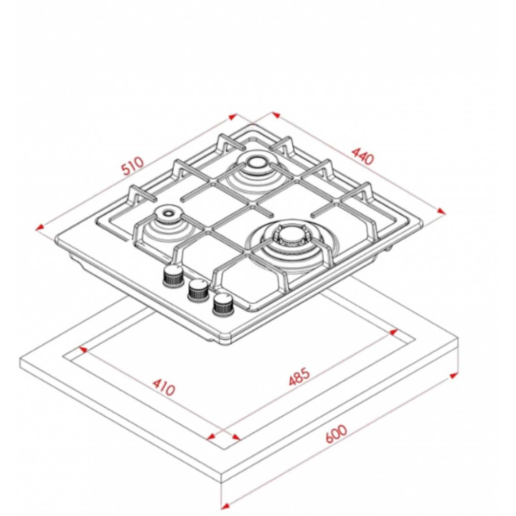 Варочна поверхня Eleyus RIO 45 BG CF - зображення 2